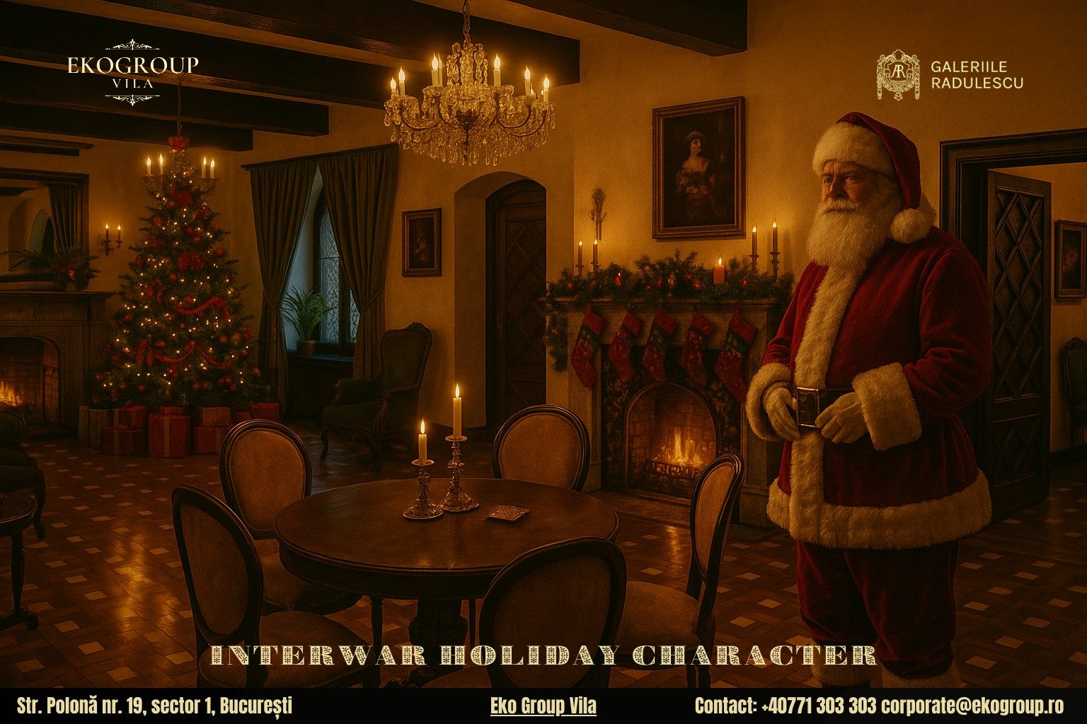 Moș Crăciun în spiritul anilor ’30 la Eko Group Vila: o întoarcere fermecătoare în epoca fără reclame